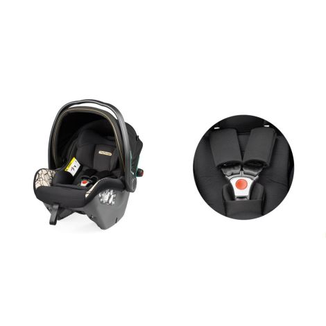 Scaun Auto, Peg Perego, i-size Primoviaggio SLK, 0-13 kg, 500, Graphic Gold, Alb cu Negru - poza 2