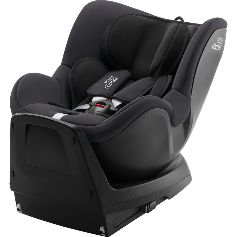 Scaun auto rotativ, 360º, Britax Römer, Cu baza inclusa, 0 luni - 4 ani, ISOFIX, DUALFIX PLUS, Midnight Grey