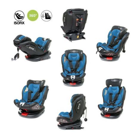 Scaun auto rotativ 4Baby ROTO-FIX 0-36 Kg Albastru - poza 5