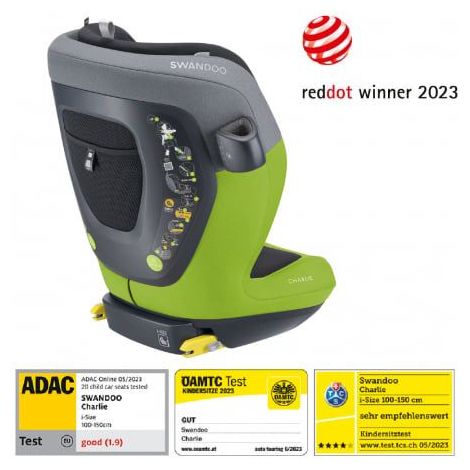 Scaun auto Swandoo Charlie i-Size Lime Sesame Grey - poza 2