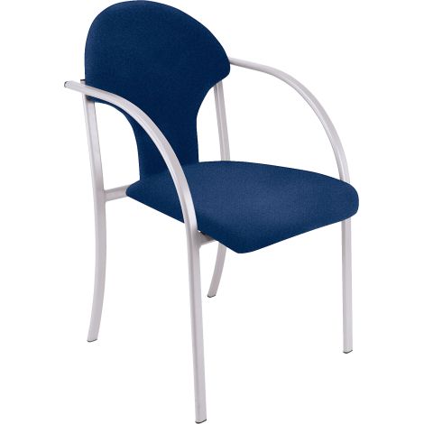 Scaun confortabil Conference Visa bleumarin, inaltime sezut 47 cm, sala profesorala, sala de asteptare