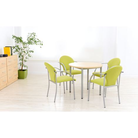 Scaun confortabil Conference Visa verde, inaltime sezut 47 cm, sala profesorala, sala de asteptare - poza 2