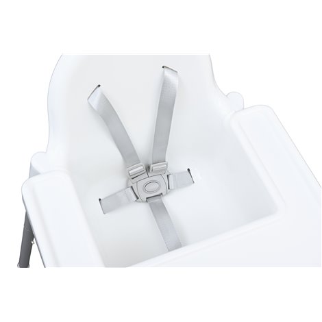 Scaun de masa pentru bebelusi, centura cu prindere in 5 puncte, alb, reglabil inaltime, tava detasabila, ideal pentru cresa - poza 2