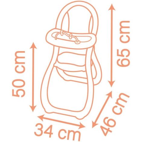Scaun de masa pentru papusa Smoby Baby Nurse Highchair - poza 2