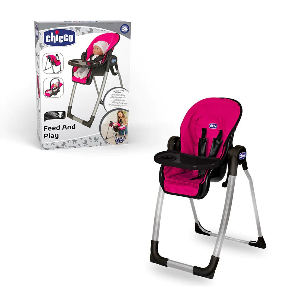 Scaun de masa pentru papusi Chicco Roz - poza 2