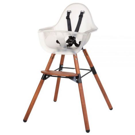 Scaun de masa reglabil in inaltime Childhome Evolu 2 Natural inchis Alb transparent - poza 1