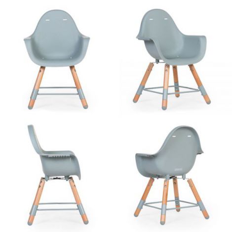 Scaun de masa reglabil in inaltime Childhome Evolu 2 Natural Menta - poza 4