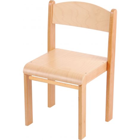 Scaun din lemn natur cu protectii fetru masura 1
