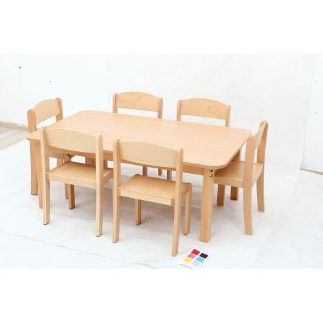 Scaun din lemn natur marimea 2 - poza 2