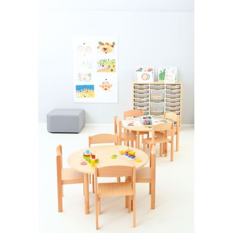 Scaun din lemn natur marimea 3 - poza 4