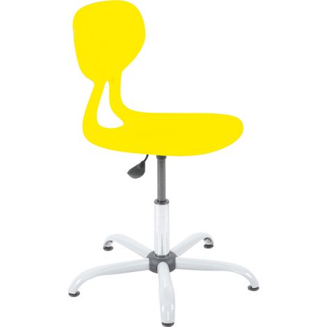 Scaun ergonomic Colores rotativ, fix, galben - poza 1