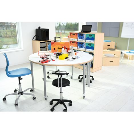 Scaun ergonomic Colores rotativ, fix, rosu - poza 4