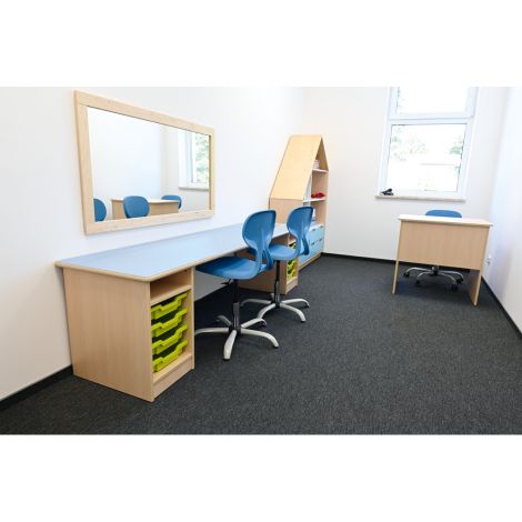 Scaun ergonomic Colores rotativ, fix, rosu - poza 5