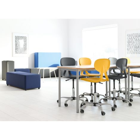 Scaun ergonomic Colores rotativ, mobil, turcoaz - poza 4