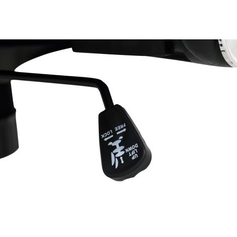 Scaun ergonomic rotativ de birou, spatar plasa, negru - poza 5