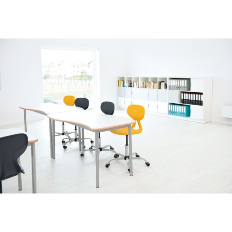 Scaun ergonomic rotativ mobil Colores gri, respecta normativele scolare PN-EN 17291 si 2 din 2016 - poza 2