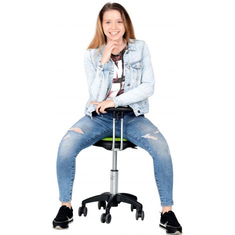 Scaun GNT functional si confortabil, potrivit pentru institutii, scoli, birouri, reglabil 38-48 cm, negru - poza 2