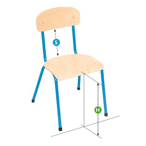 Scaun gradinita – Bambino – marimea 1 - portocaliu - poza 3
