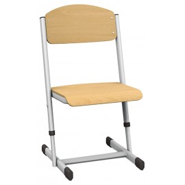 Scaun gradinita - T - inaltime reglabila - marimea 1 - 2 - Argintiu