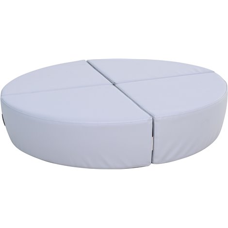 Scaun mic gri de colt din spuma, masura 0, 44,5 x 44,5 cm, 20 cm inaltime sezut, cresa si gradinita - poza 3
