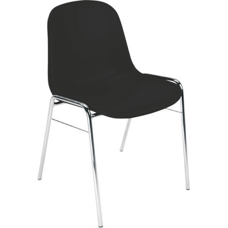 Scaun sala asteptare Beta Chrome, negru - poza 1
