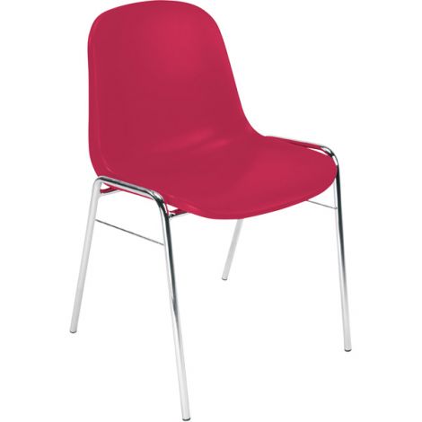Scaun sala asteptare Beta Chrome, rosu - poza 1