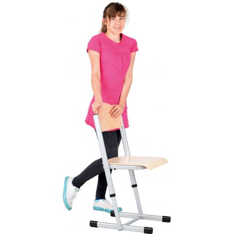 Scaun scolar ranforsat ajustabil - argintiu marimea 5-6 - poza 4