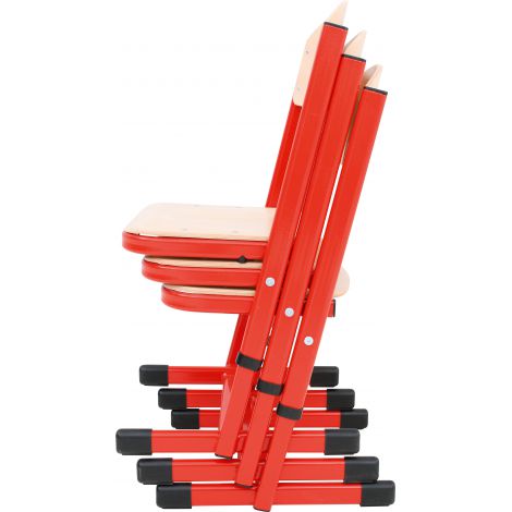 Scaun scolar ranforsat ajustabil - rosu marimea 3-4 - poza 4