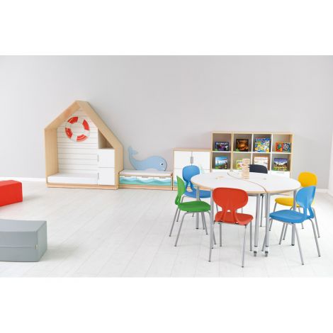 Scaun scolar rosu Colores, masura 6, inaltime sezut la 46 cm - poza 3