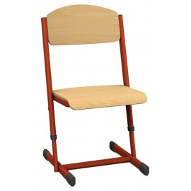 Scaun scolar - T - inaltime reglabila - marimea 5 - 6 - Rosu - poza 1
