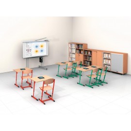 Scaun scolar - T - inaltime reglabila - marimea 5 - 6 - Rosu - poza 2