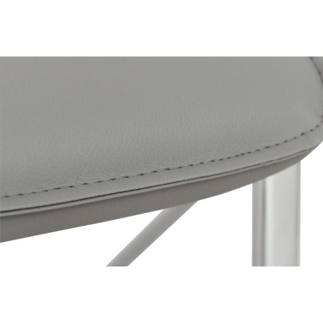 Scaun tapitat cu picioare din aluminiu, cotiere, stivuibil, negru - poza 3