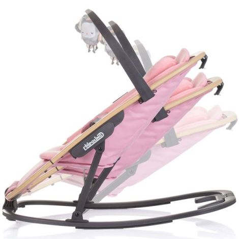 Scaunel balansoar Chipolino Senso pink marshmallow wood - poza 3