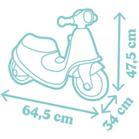 Scuter Smoby Scooter Ride-On albastru - poza 2