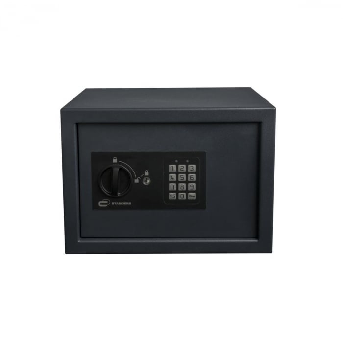 Seif electronic 25x35x25 cm, 16 L, Negru,Otel