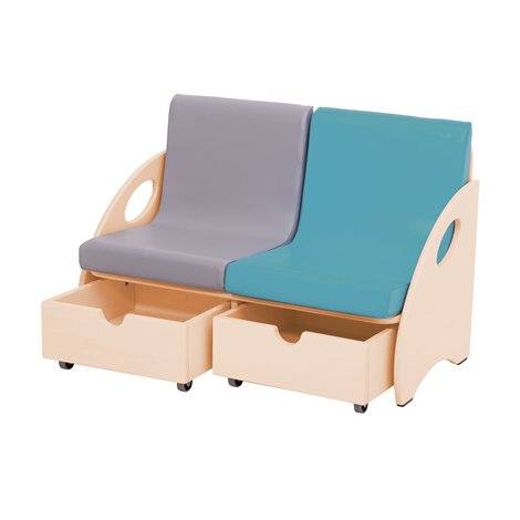 Sertar cu roti 35x35x15 cm, pentru scaune si canapele colectia Frank, gradinita, cresa - poza 2