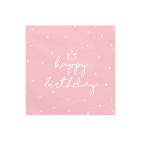 Servetele happy birthday 33x33 cm - poza 4