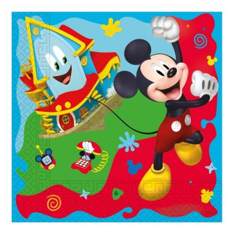Servetele petrecere mickey rock the house 33x33 cm Procos PR93824 - poza 1