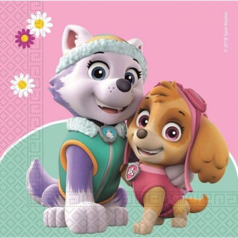 Servetele petrecere paw patrol skye & everest 33x33 cm - poza 2