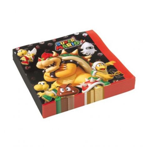 Servetele petrecere super mario 33x33 cm - poza 2