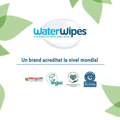 Servetele umede Biodegradabile Water Wipes, 12 pachete x 60 buc, 720 buc - poza 2