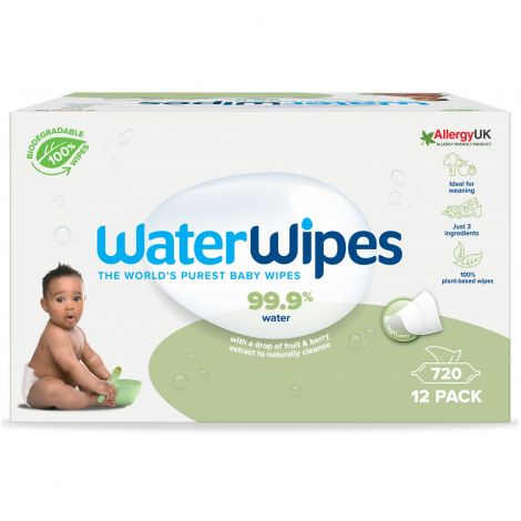 Servetele umede Biodegradabile Water Wipes Soapberry, 12 pachete x 60 buc, 720 buc - poza 1