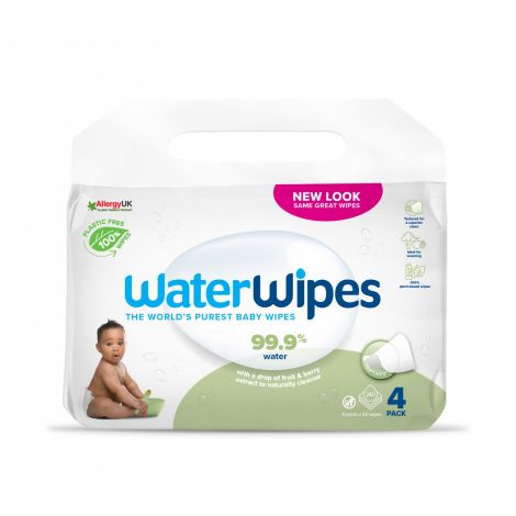Servetele umede Biodegradabile Water Wipes Soapberry, 4 pachete x 60 buc, 240 buc - poza 1