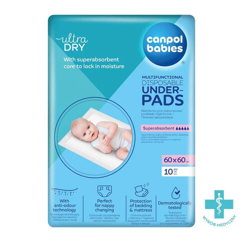 Set 10 aleze de unica folosinta pentru schimbarea scutecului Canpol Babies 60 x 60 cm - poza 2