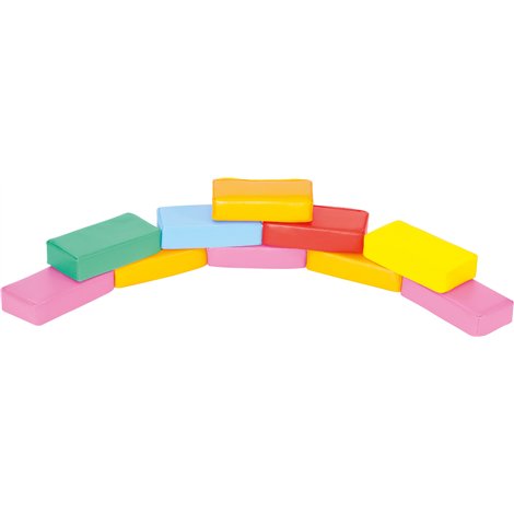 Set 10 caramizi din spuma cu huse detasabile,24x12x6 cm, cu certificat Oeko-Tex, cresa si gradinita - poza 2