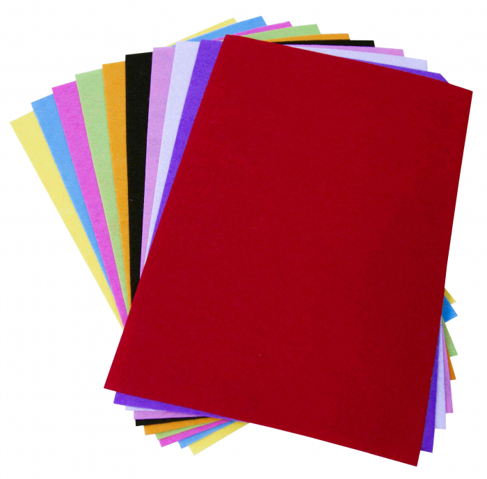 Set 10 coli diverse culori pentru activitati crafts,fetru,A4,1mm