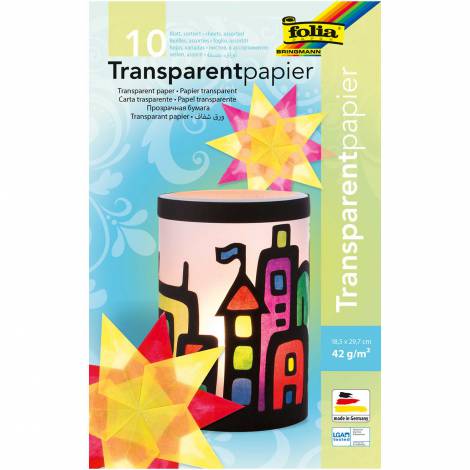 Set 10 coli hartie transparenta colorata - poza 3