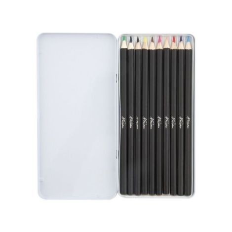 Set 10 creioane acuarela, in cutie metalica, Fine-Art, Nassau - poza 2