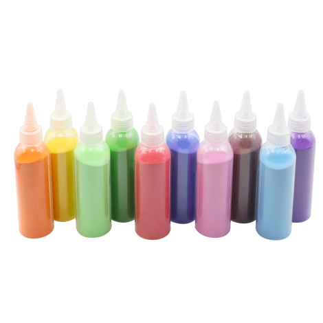 Set 10 culori nisip extrafin colorat pentru creatie, ideal gradinita si scoala - poza 3