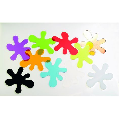 Set 10 figurine translucide Pete de culoare pentru mese si tablete luminoase - poza 1